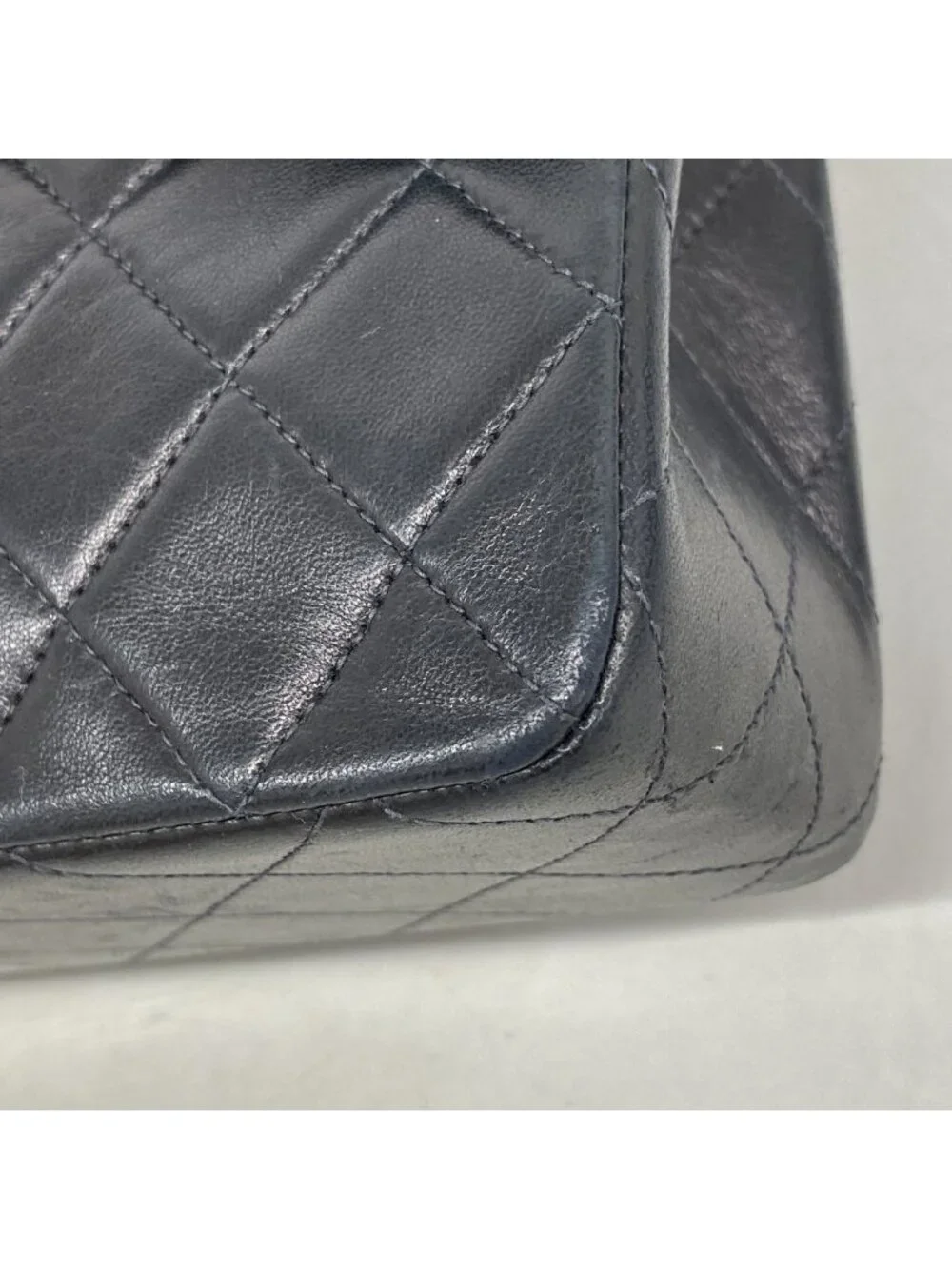 Chanel Shoulder Bag Mini Quilted Lambskin Black Gold